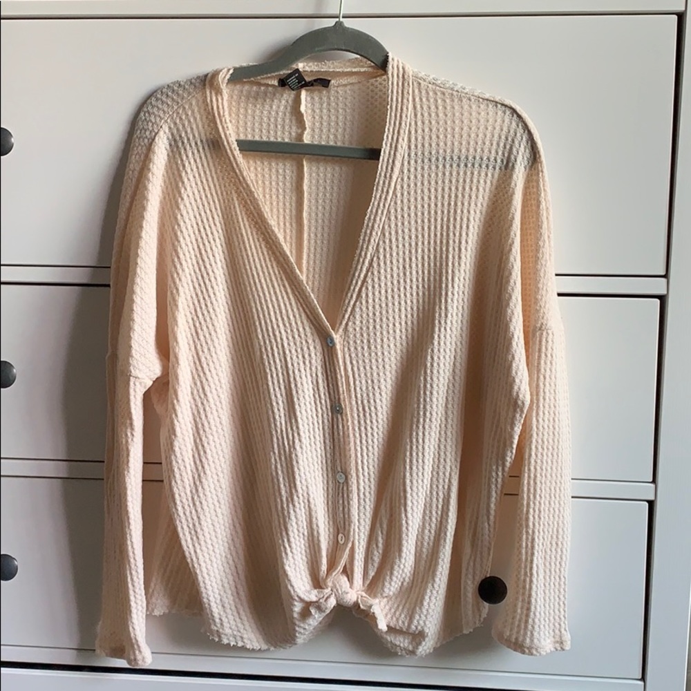 Blush waffle long sleeve. Forever 21